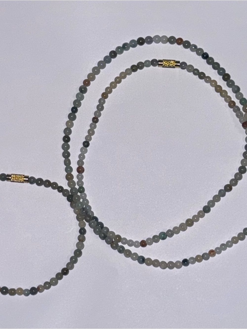 Multi-Tone Beaded Necklace with Gold Accents - Women Jewelry